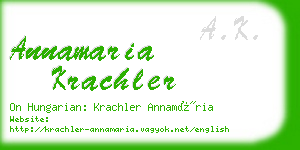 annamaria krachler business card